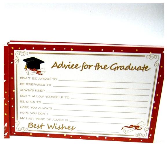 50pc Congrats congratulations Grad Wish & Advice Cards High School or College - Picture 2 of 6